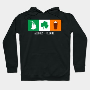 Allihies Ireland, Gaelic - Irish Flag Hoodie